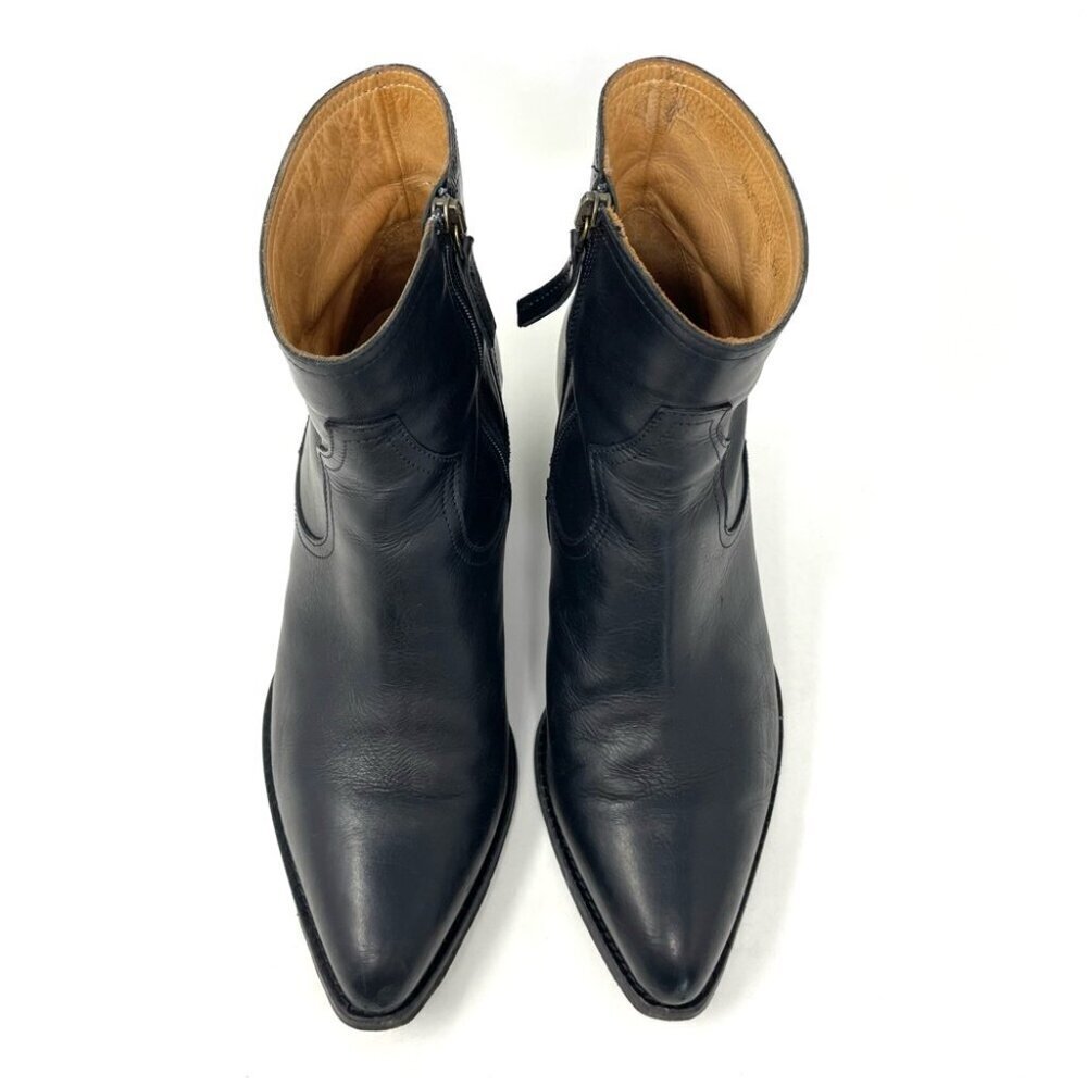* Buttero Black Leather Western Boots Made in Italy Size 39 - Picture 4 of 13